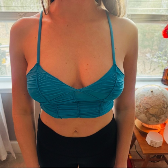 Tic Toc Tops - Tic Toc Teal Ruched Bralette